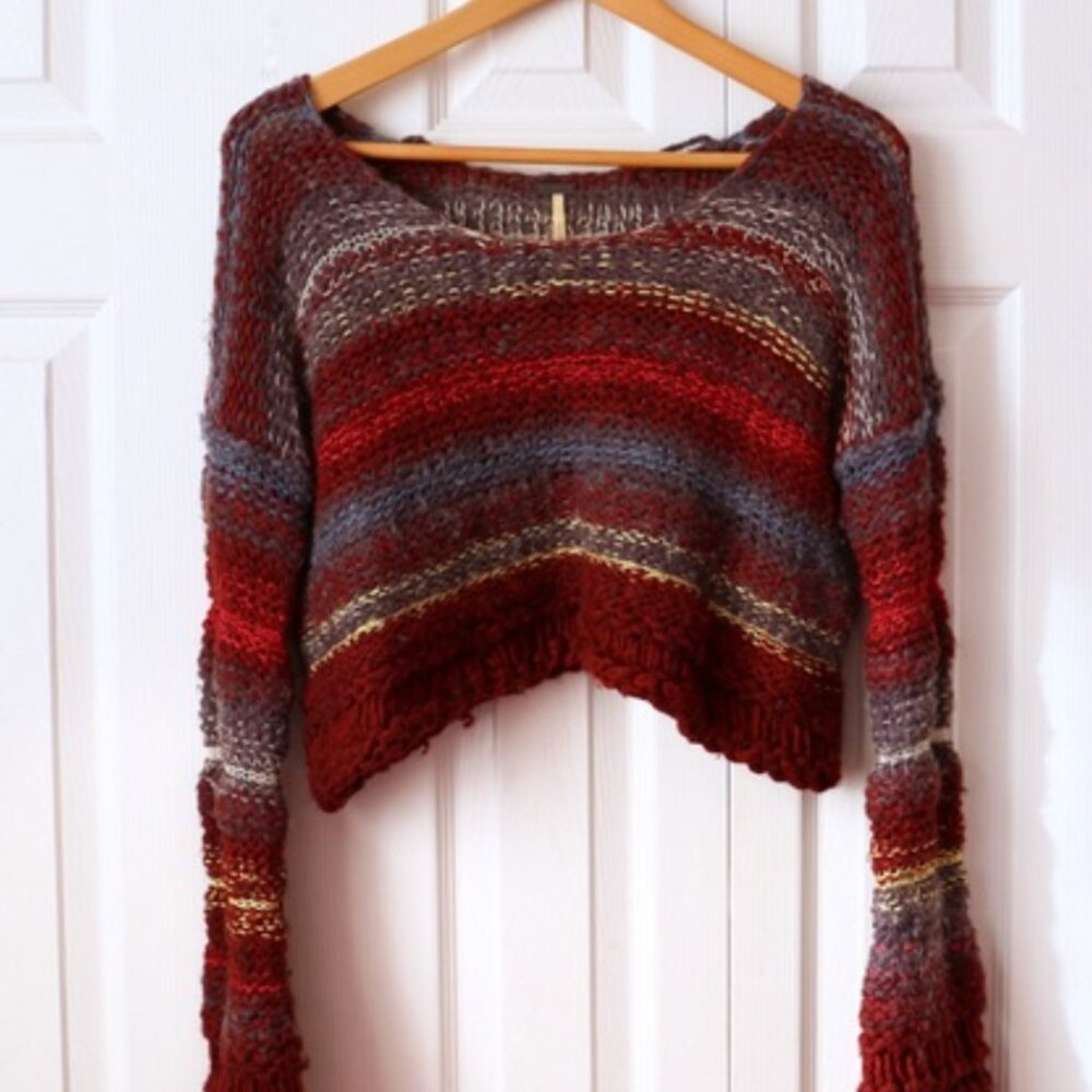 Free People Chunky Knit Cropped Sweater